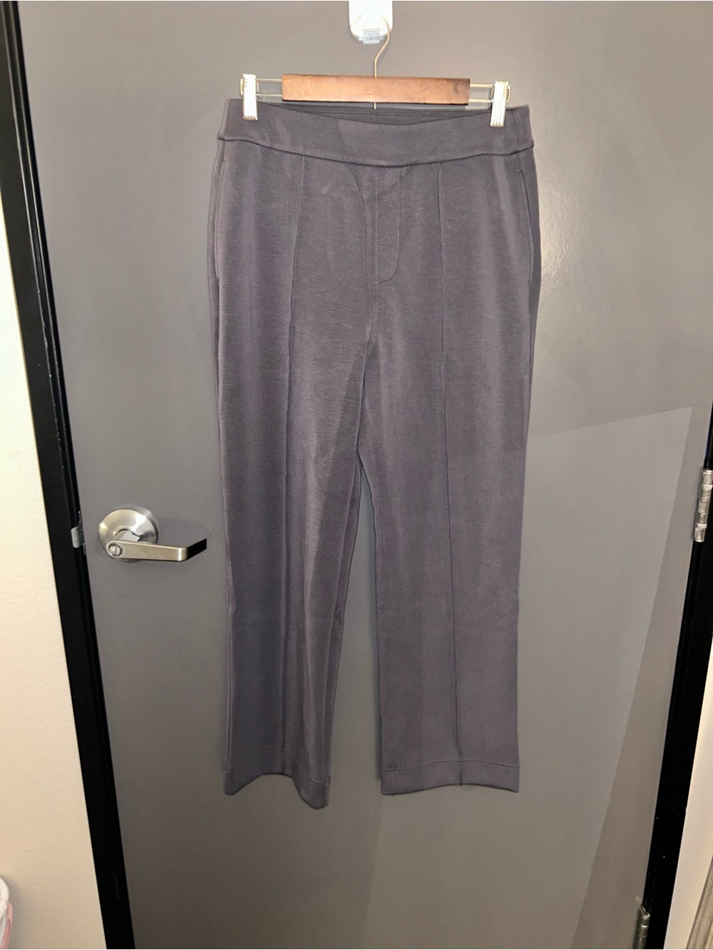 G4Free Charcoal Gray Pull-On Straight Leg Pants